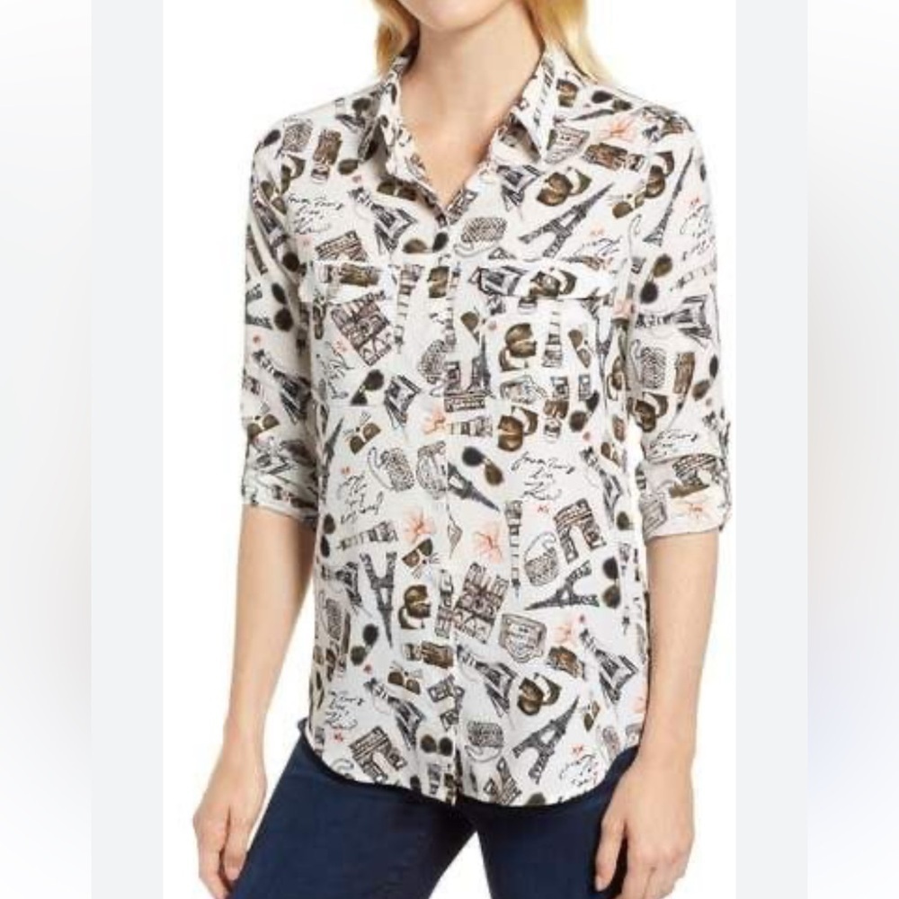 Karl Lagerfeld Graphic Print Button-Down Shirt